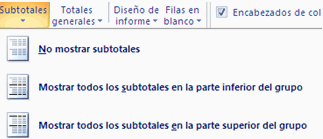 subtotales subtotales