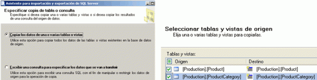 impexpseleccionartablas